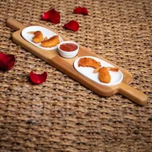 ظرف چوبی سرو میگو و فینگر فود gallery1