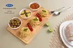 سینی سرو و پذیرایی چوبی به همراه پیاله چینی ریور thumb 4