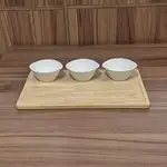 سینی سرو و پذیرایی چوبی به همراه پیاله چینی ریور thumb 2