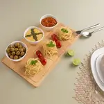 سینی سرو و پذیرایی چوبی به همراه پیاله چینی ریور thumb 1